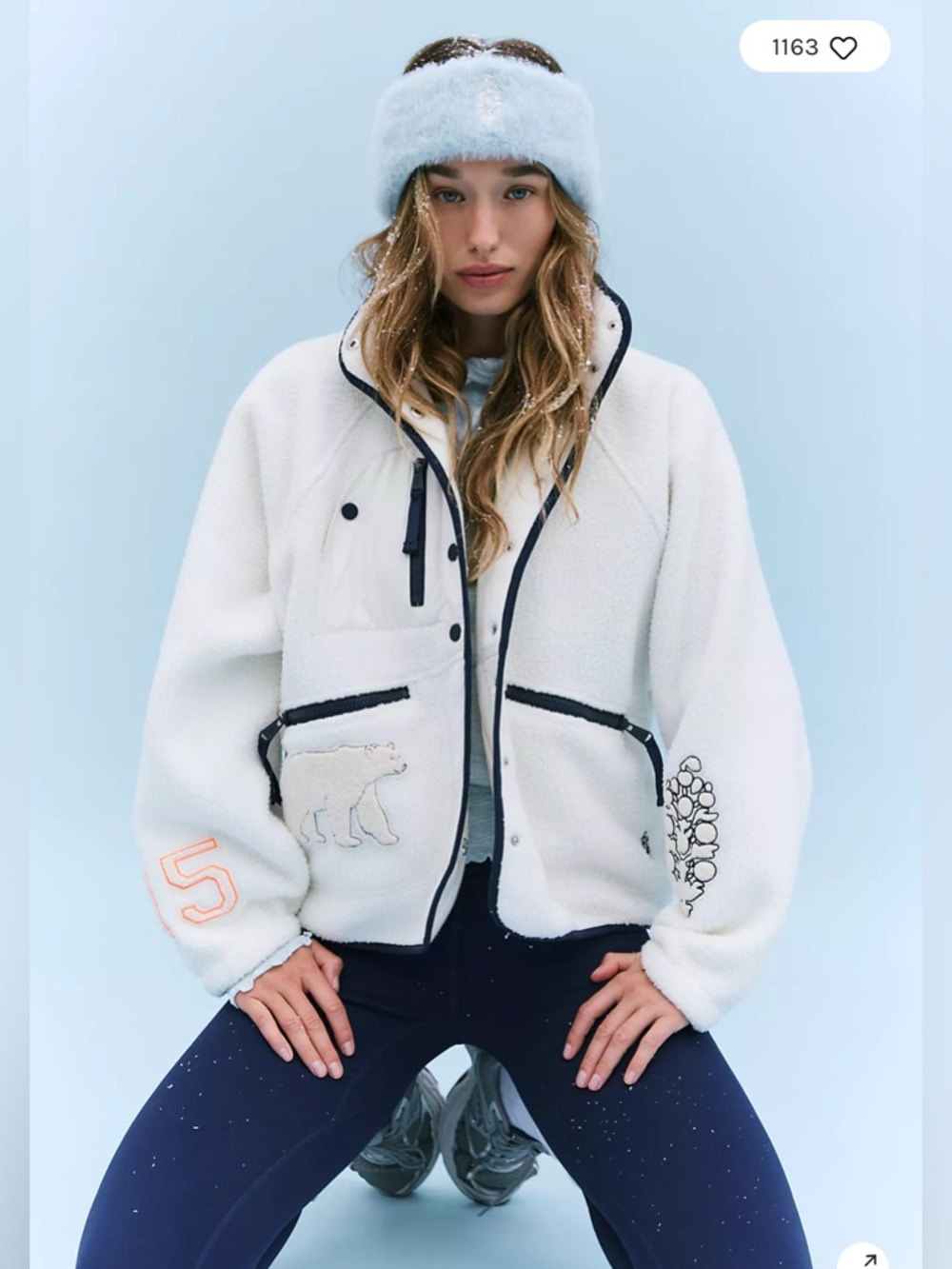 Free people movement Hit The Slopes Patch Fleece Jacket